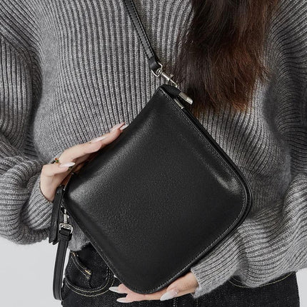 Sac à bandoulière en cuir véritable pour femme