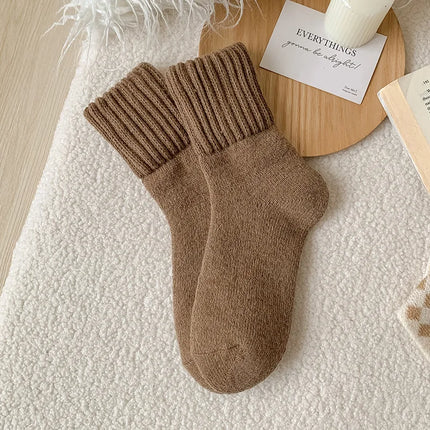 Chaussettes d'hiver basses en laine épaisse et cachemire pour femmes