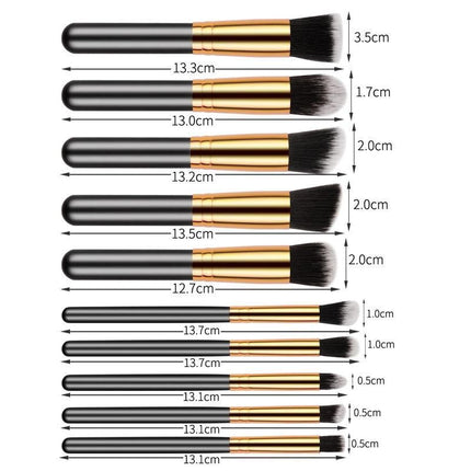 10-Piece Premium Makeup Brush Set - Wnkrs