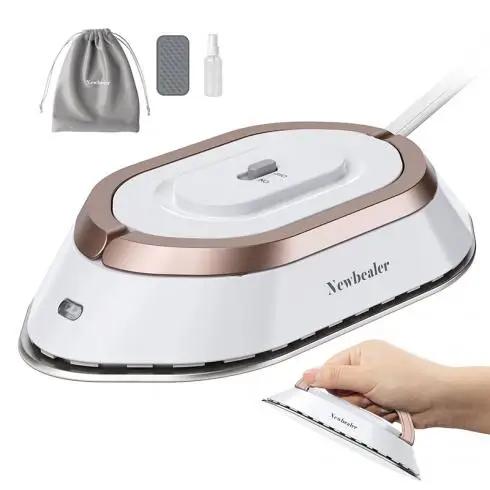 Compact Dual-Voltage Mini Travel Iron with Ceramic Panel & Garment Steamer