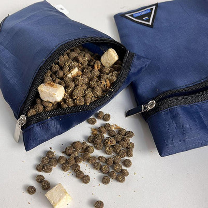 Sac à collations de dressage pour animaux de compagnie bleu