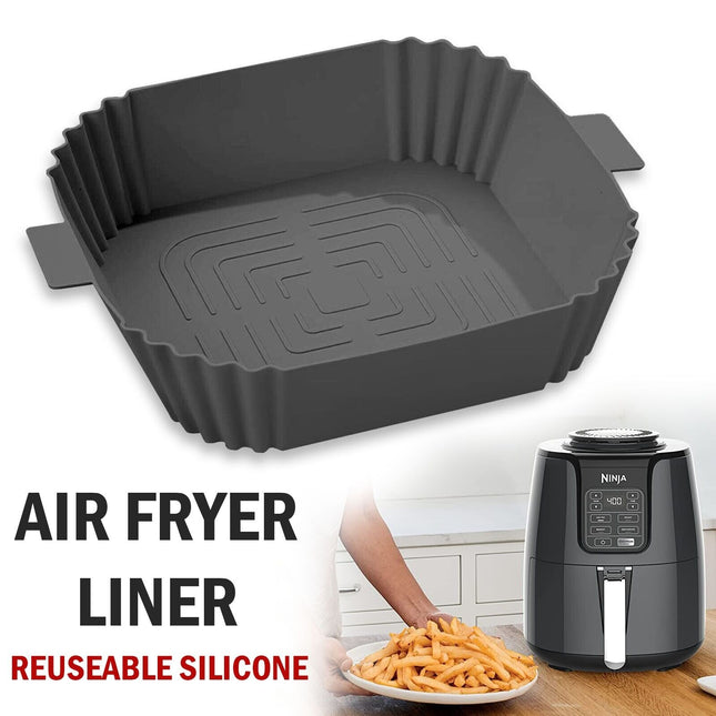 Silicone Air Fryer Tray Basket Liners Non-Stick Safe Oven Baking Tray Pot - Wnkrs