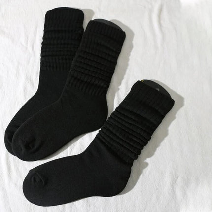 Lot de 3 paires de chaussettes plissées mi-longues à bulles pour femmes