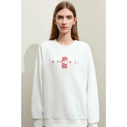 Minimalist Embroidered Pullover for Women