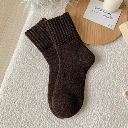 Chaussettes d'hiver basses en laine épaisse et cachemire pour femmes