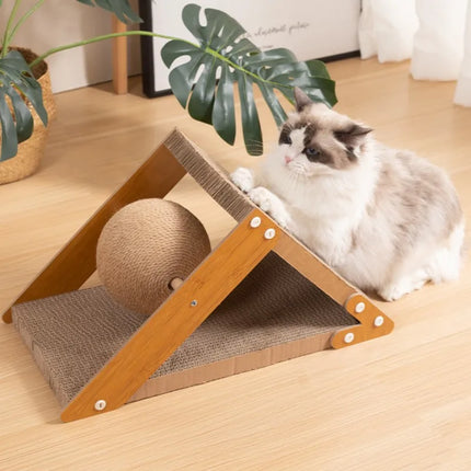 Boule en sisal pour chat avec protection de canapé résistante aux rayures et poteau pour affûter les griffes