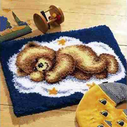 Cross stitch Crochet Wool printed carpet - Wnkrs