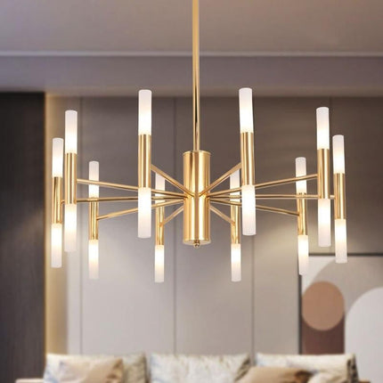 Modern Golden LED Chandelier for Luxurious Ambiance - Wnkrs