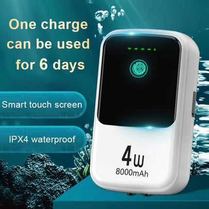 Pompe à oxygène pour aquarium ultra silencieuse et rechargeable par USB