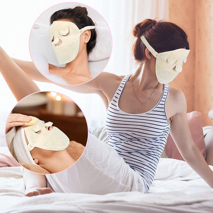 Masque anti-âge réutilisable en serviette pour le visage