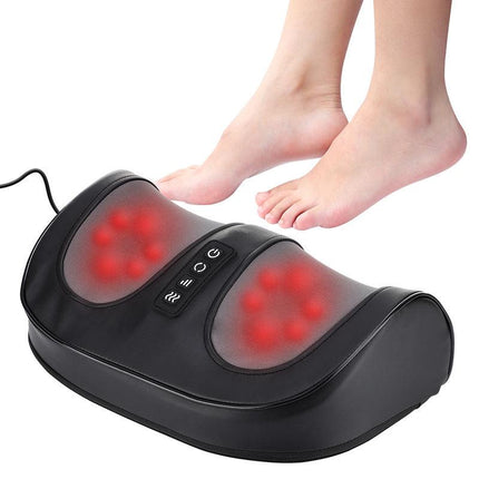 Electric Foot & Calf Massager with Deep Kneading, Hot Compress & Adjustable Strength