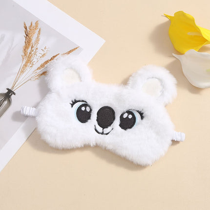 Masque pour les yeux en peluche d'animal