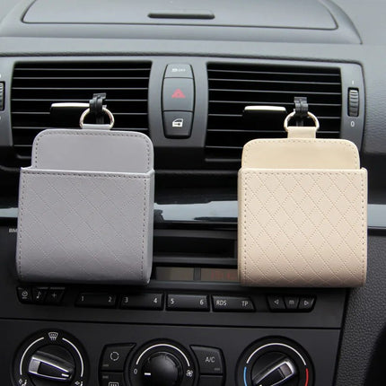 Leather Car Air Vent Organizer for Essential Accessories - Wnkrs