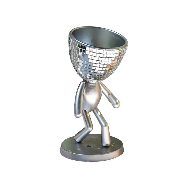 Cache-pot miroir Disco Walking Man