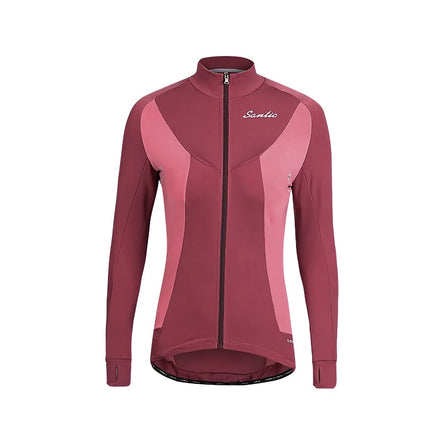 Veste de cyclisme d'hiver pour femme - Veste de sport coupe-vent en polaire, réfléchissante et thermique