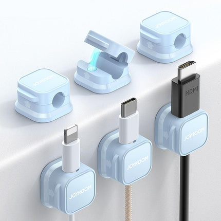 6-Pack Magnetic Cable Clips Organizer with Adjustable Cord Holder for Desk and Car