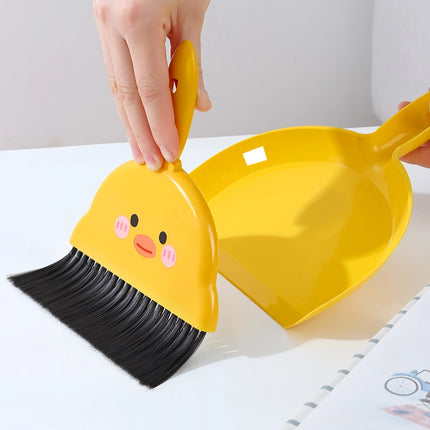 Compact Table Broom and Dustpan Set for Kids