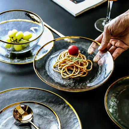 Assiettes à dîner en verre nordique occidentale INS