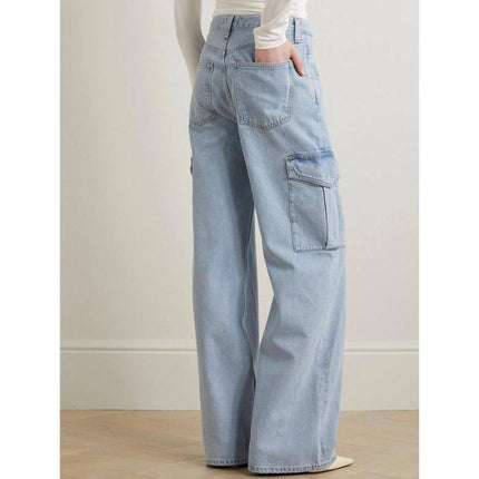 Women's High-Waist Safari Style Straight Jeans