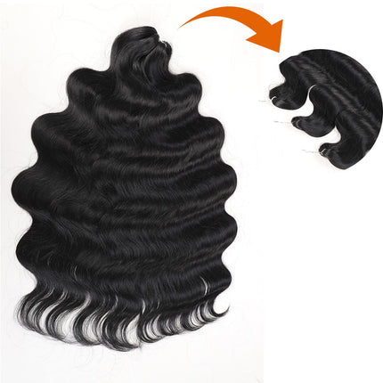 Extensiones de cabello de crochet con ondas corporales de 24"