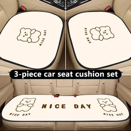 Cartoon Bear "NICE DAY" Car Seat Cushions - Wnkrs