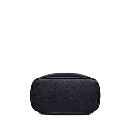 Sac à dos fourre-tout noir pour femme 100 % cuir véritable