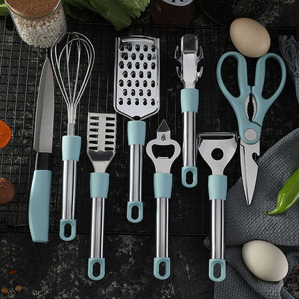 Stainless Steel Kitchen Gadgets Household Kitchen Utensils Tray Peeler Egg Beating Scissors Gifts - Wnkrs