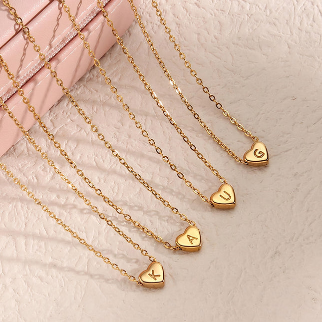 Collier Lettre d'Amour Plaqué Or