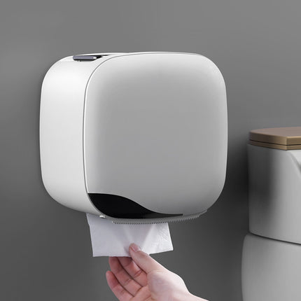 Portarrollos de papel higiénico impermeable para montaje en pared con estante