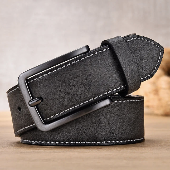 Cinturón de piel sintética estilo vintage para hombre