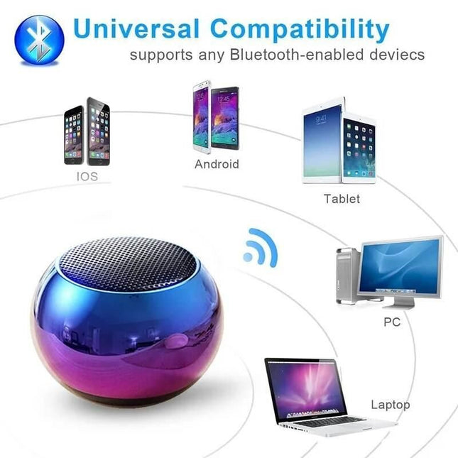 Portable Wireless Bluetooth Speaker with Extra Bass & Metal Build - Wnkrs