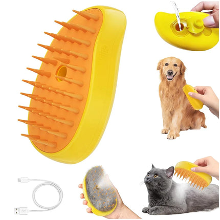 Brosse à vapeur électrique 3 en 1 pour chiens et chats