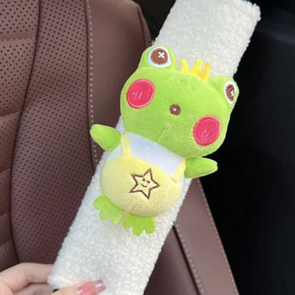 Plush Heart Frog Car Safety Belt Shoulder Cover - Wnkrs