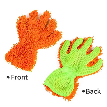 Gants de lavage de voiture en microfibre double face – Outil de nettoyage polyvalent pour voitures et maison