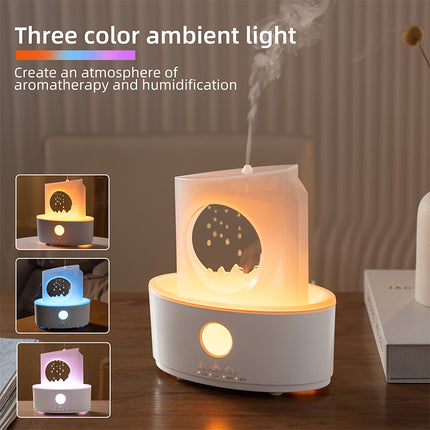 Difusor de aroma ultrasónico y humidificador Rain Cloud con luz LED de 3 colores y control remoto