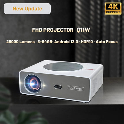 Proyector LED para cine en casa 4K 8K con Android 12, WiFi 5G y enfoque automático