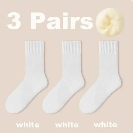 Lot de 3 paires de chaussettes confortables en laine pour femme