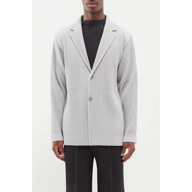 Blazer de costume plissé élégant pour homme