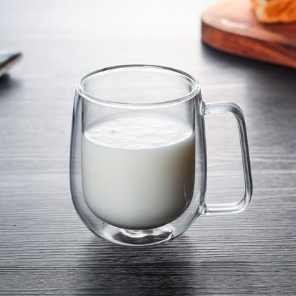 Taza de vidrio de borosilicato resistente al calor de doble pared