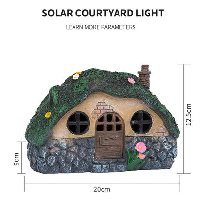 Solar Fairy Garden Shed Statue Light