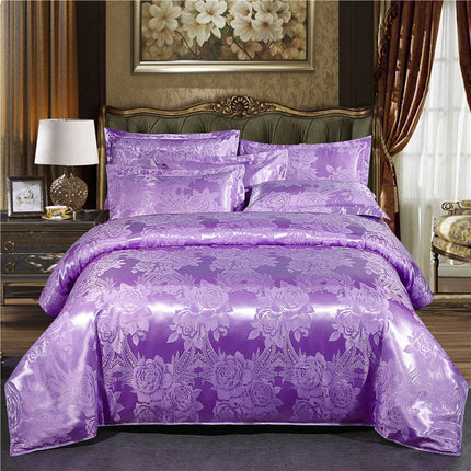 European Jacquard Quilt Cover Single And Double Silk - Wnkrs