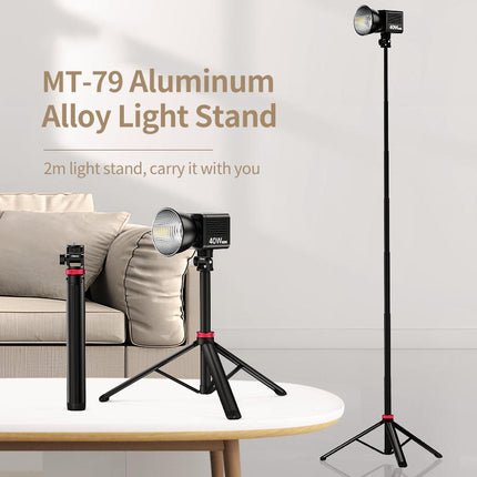 Professional Extendable Tripod for DSLR and Mirrorless Cameras with 1/4'' Screw Mount
