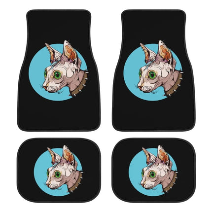 Universal Sphinx Cat Print Car Floor Mat Set (4-Piece) - Wnkrs