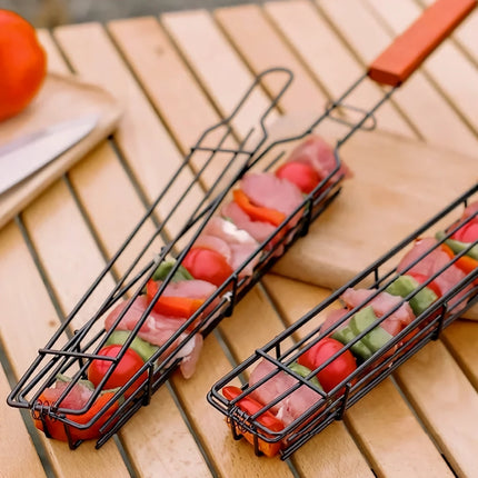 Panier à grillades antiadhésif portable pour barbecue