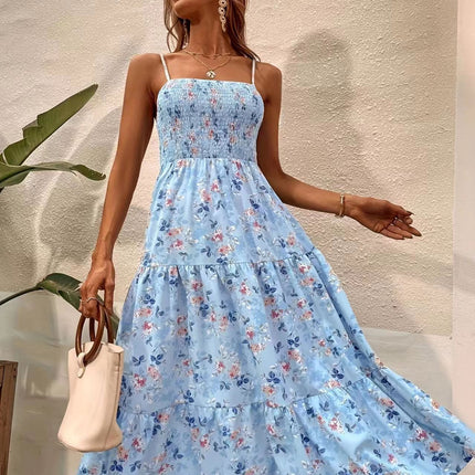 Floral Stitching Summer Beach Dress