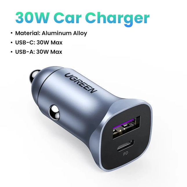 Chargeur de voiture Type C Chargeur USB rapide