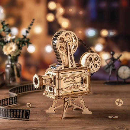 DIY 3D Wooden Film Projector Model Kit - Wnkrs