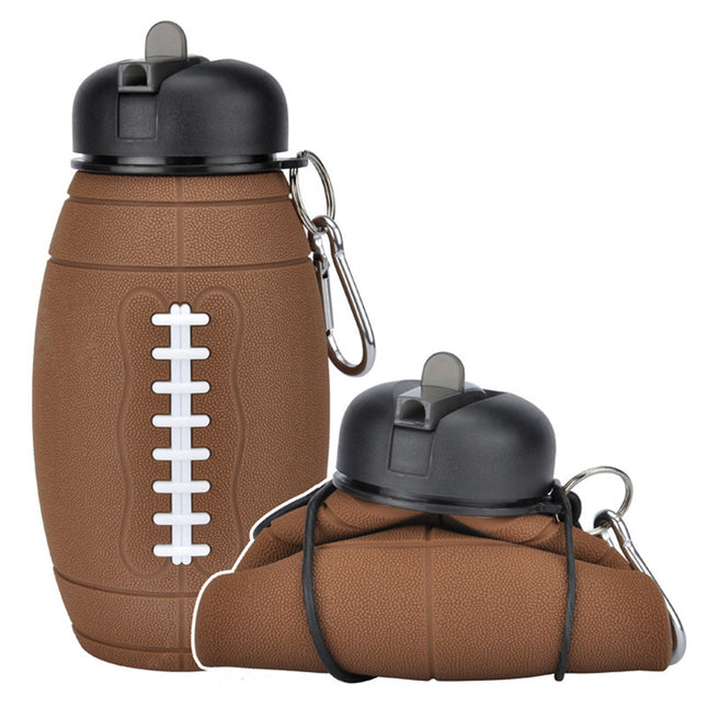 Outdoor Collapsible Sports Water Bottle Reusable Leak-proof Portable Football Water Bottle For All Sports - Wnkrs