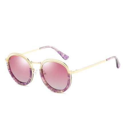 Lunettes de soleil polarisées rondes vintage pour femmes