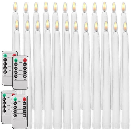 Realistic Flickering Flameless Taper Candles with Timer & Remote Control - Wnkrs